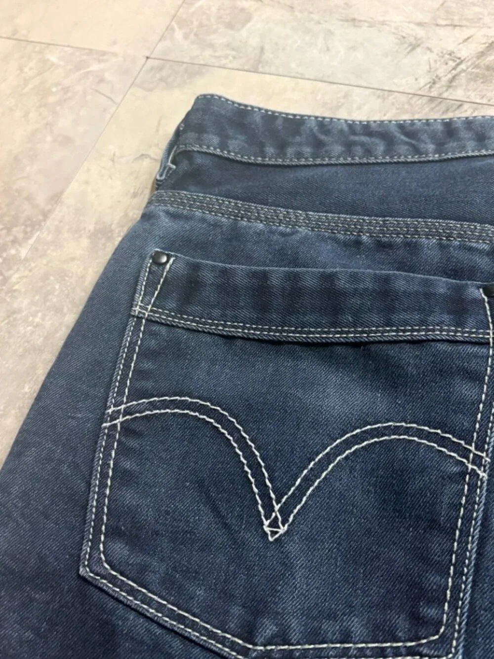 Levi's 569 Loose Straight Jeans 33x32 Dark Navy Zip Pocket Y2K